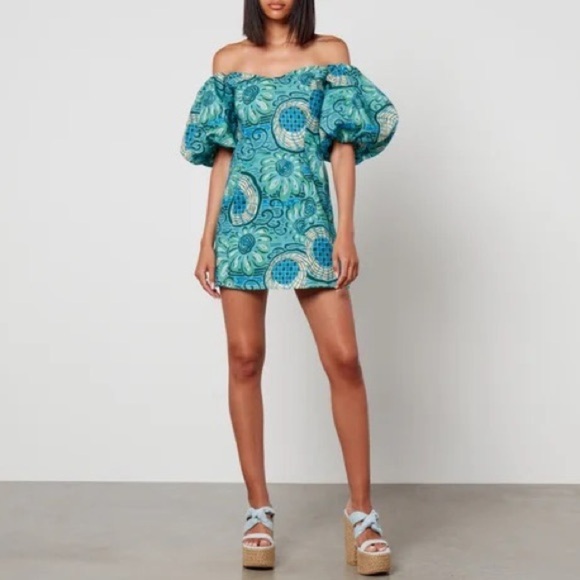 Rhode Dress Dali Linen Mini Sz 4 - Picture 1 of 14
